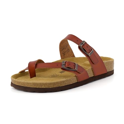 CUSHIONAIRE Women's Luna Cork Footbed Sandal I795