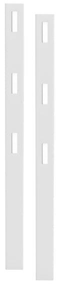 Gardenised Pack of 2, 3- Rail Line Posts with Cap, Traditional Outdoor Vinyl Ranch Garden Gate Fence Border Edging Animal Barrie