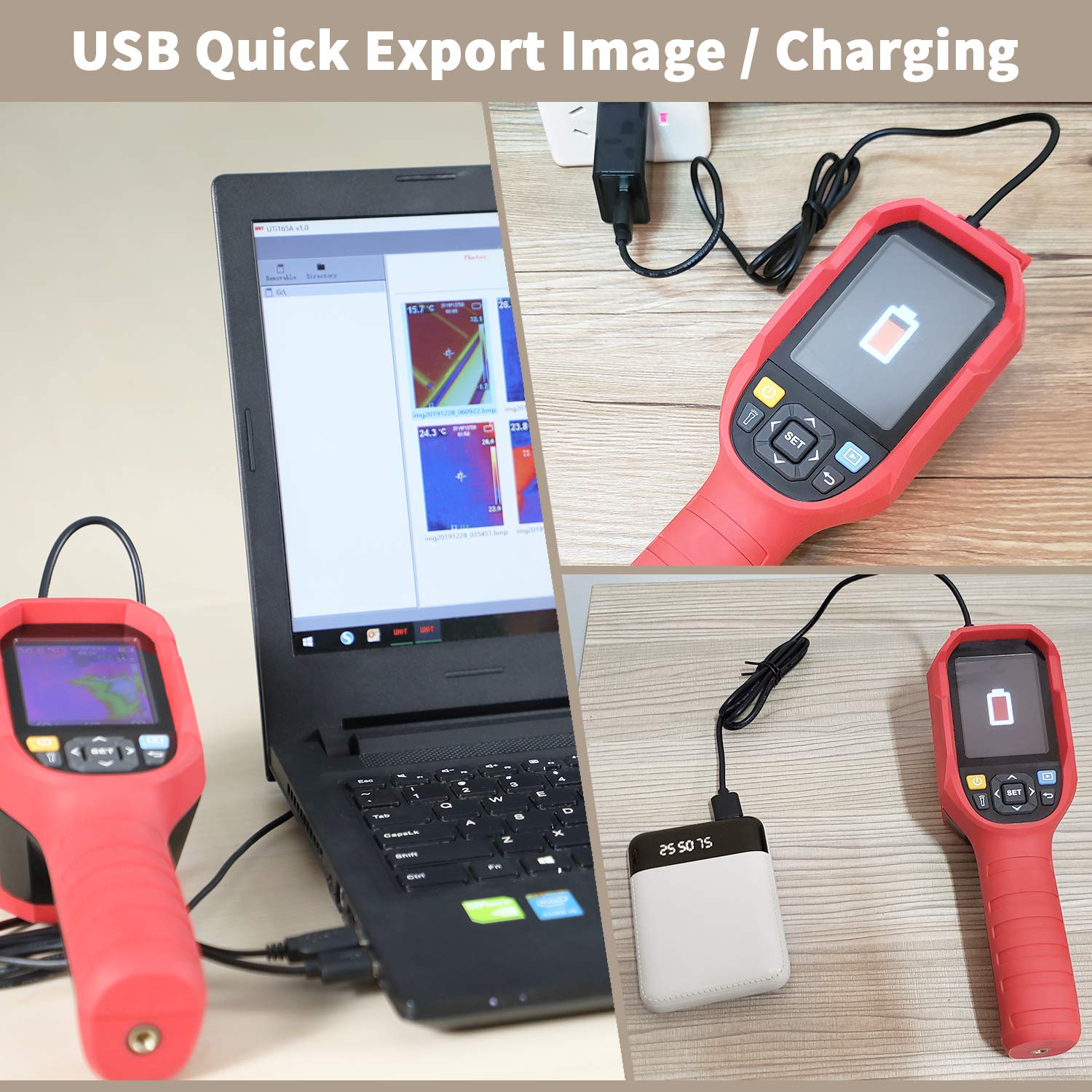 IR Infrared Thermal Imager Camera Rechargeable Handheld with 3.5" LCD Display P901