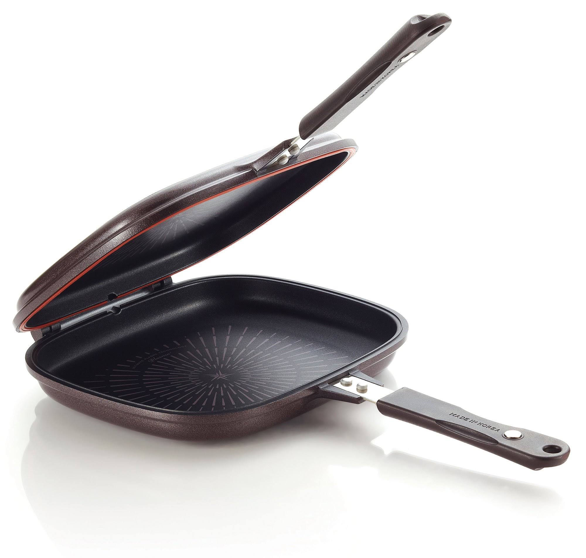 Happycall Titanium Nonstick Double Pan, Omelette Pan, Flip Pan, Square, Dishwash