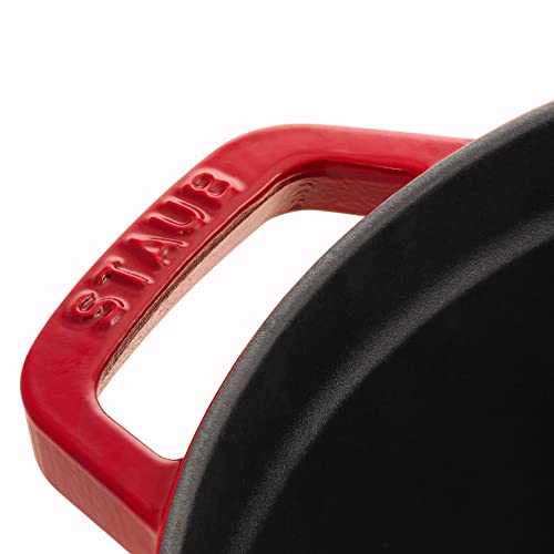 STAUB Cast Iron Dutch Oven 5.5-qt Round Cocotte, Black Matte P4487