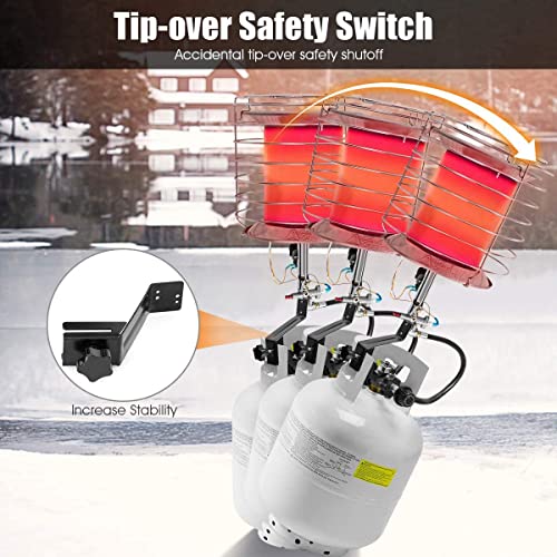 S AFSTAR 35,000-42,000 BTU Tank Top Propane Heater, Portable with Safety Shut-off G686480