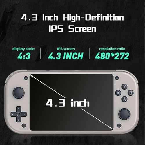 Retro Handheld Video Game Console - 4.3" IPS Screen, 64GB M312