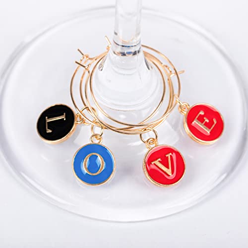 Christmas Wine Glass Charms - Stem Glass Markers for Holiday Party (18 Pack) O196746