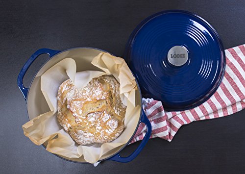 Lodge 6 Quart Enameled Cast Iron Dutch Oven with Lid, Indigo A835868