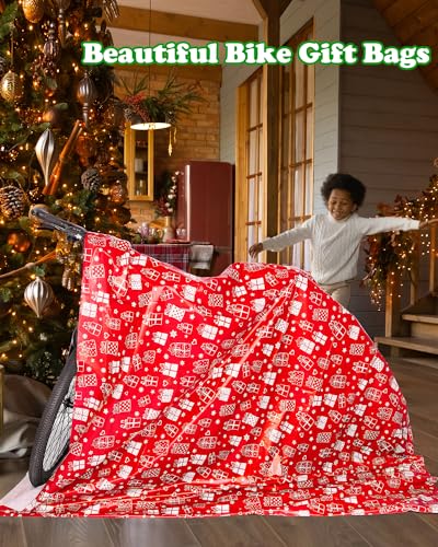 Christmas Gift Bags Assorted Sizes, 22pcs Drawstring Reusable Plastic D786