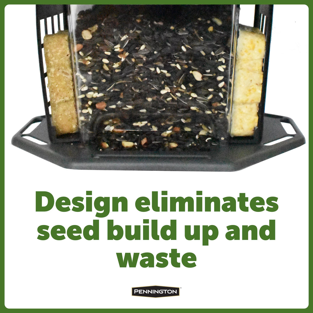 Pennington Earth Smart Gray Recycled Resin EcoBistro Wild Bird Hopper Feeder 2 Pack A51041