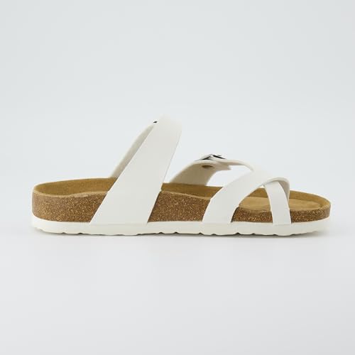 CUSHIONAIRE Women's Luna Cork Footbed Sandal I795