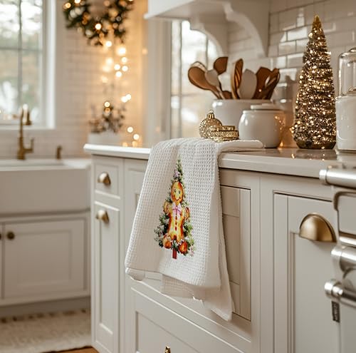 Christmas Tree Kitchen Towels - Neutral Christmas Hand Towels, 16 x 24 Inch V47794