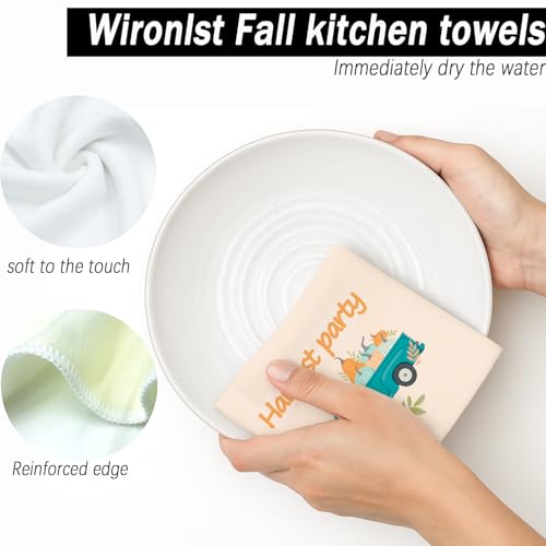 Wironlst Christmas Kitchen Hand Dish Towels 4PCS Buffalo Plaid 18x26 M198
