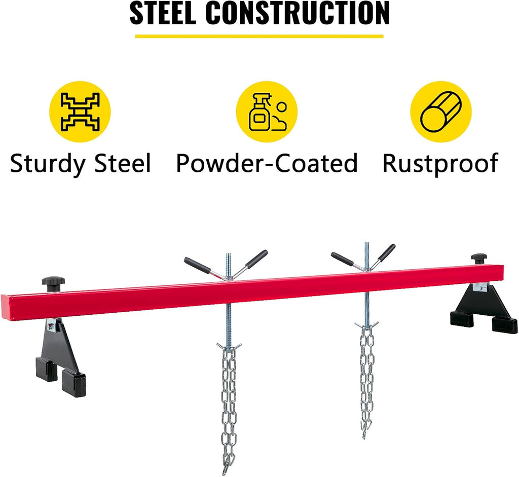VEVOR Engine Support Bar 1100 Lbs Capacity Dual Hooks A5807