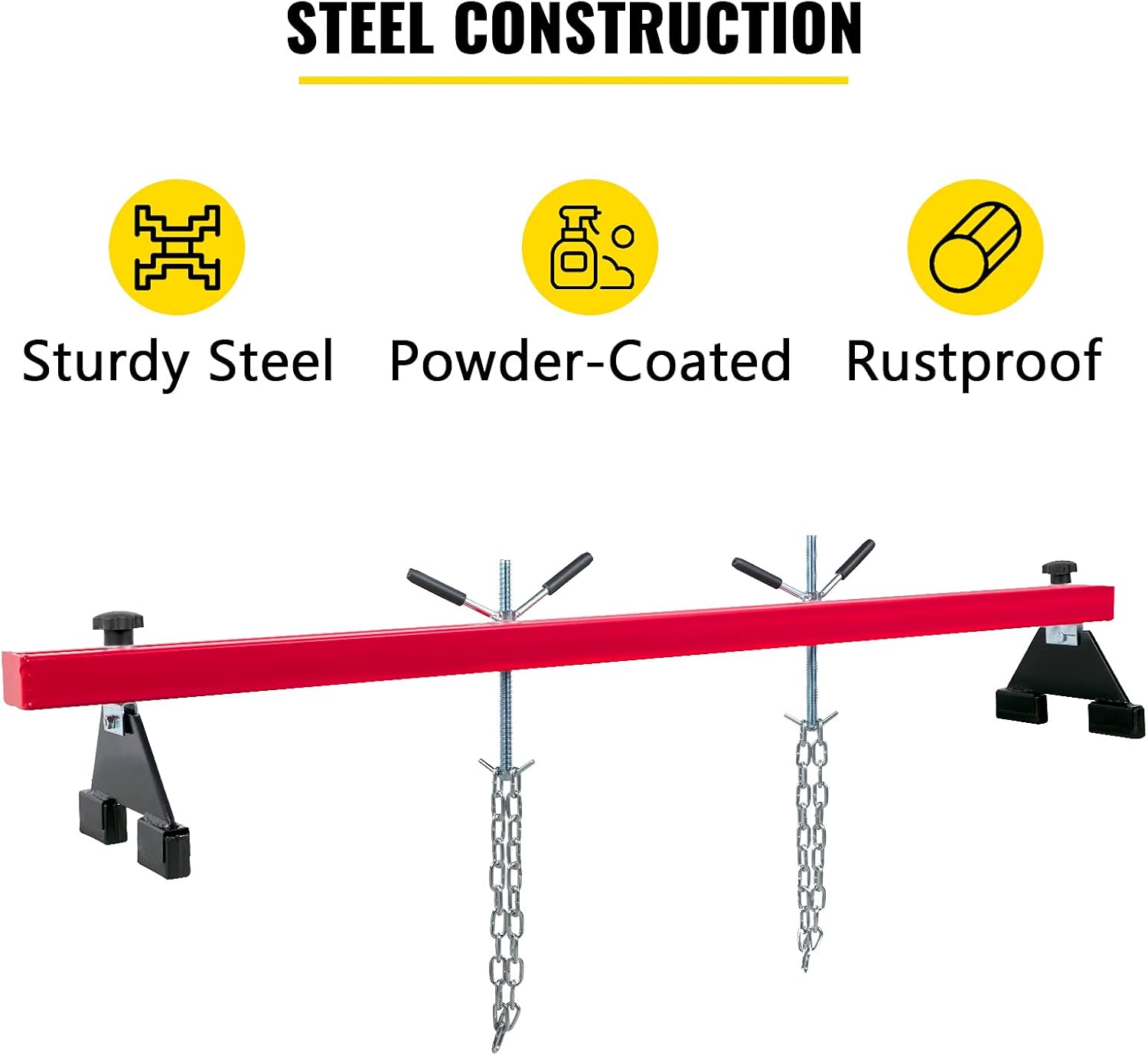 VEVOR Engine Support Bar 1100 Lbs Capacity Dual Hooks A5807