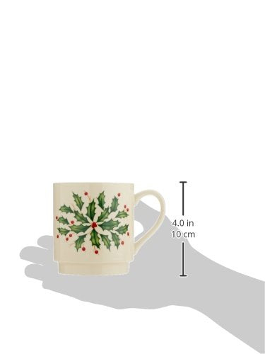 Lenox 18 Oz Stoneware Holiday Cocoa Mug, Red/Green D279