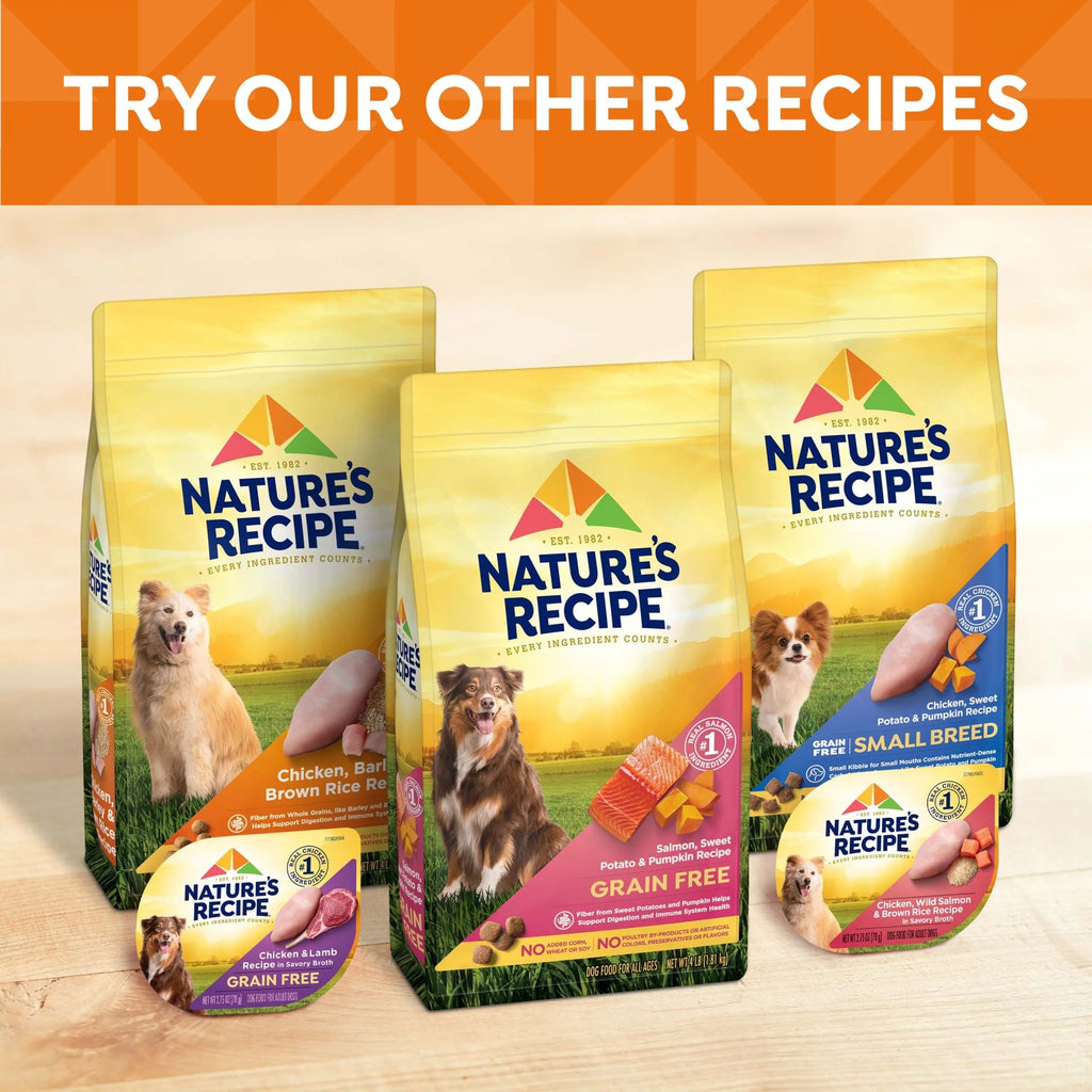Nature's Recipe Grain Free Dry Dog Food, Lamb, Sweet Potato & Pumpkin, 4 lb. Bag E62389