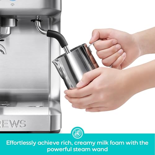 CASABREWS Ultra Espresso Machine with LCD Display and Milk Frother F67569