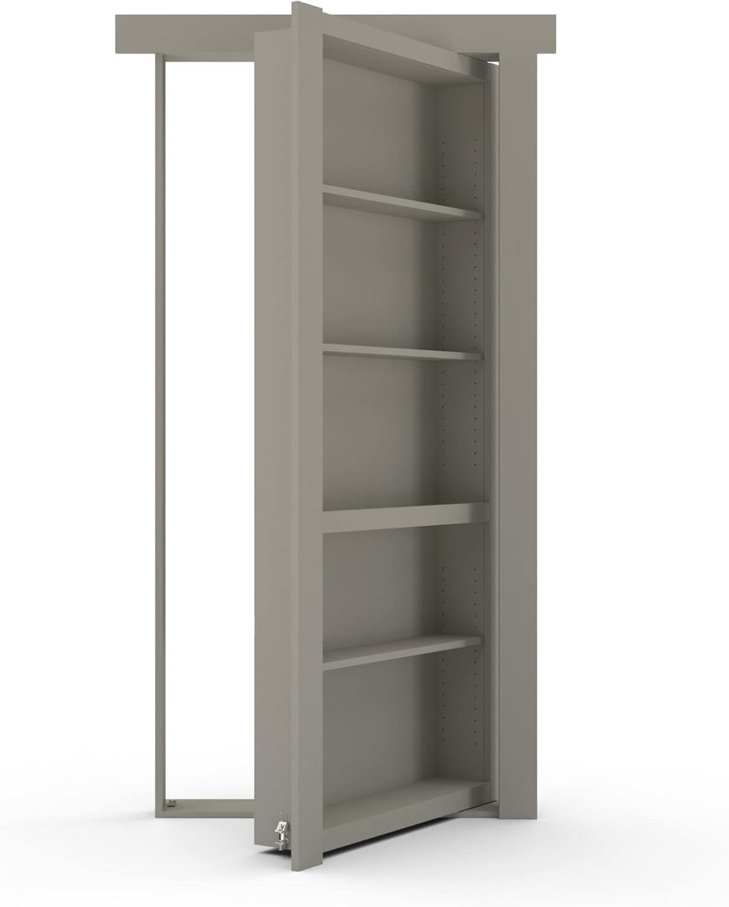 MURPHY DOOR - Secret Bookcase Hidden Door, Left Hand/Out-Swing, 36 x 80, Flush Mount, Assembled, Paint Grade, Black Finish Pack of 2