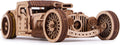 Wood Trick Hot Rod Wooden Model Car Kit to Build - Rides up to 32 feet - Very Detailed and Sturdy - No Batteries - 3D Wooden Puzzle - Mechanical Pack of 2