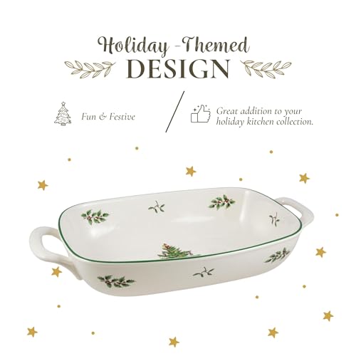 Spode Christmas Tree 14-Inch Tree-Shaped Porcelain Serving Platter H48565