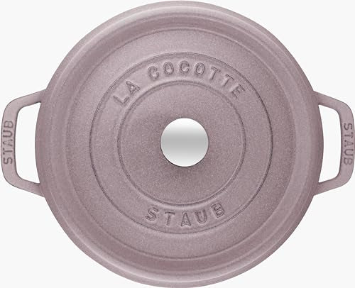 STAUB Cast Iron Dutch Oven 5.5-qt Round Cocotte, Black Matte P4487