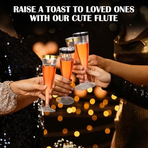 36 Pcs Plastic Champagne Flutes 4.5 oz Clear Toasting Glasses for Party V61372