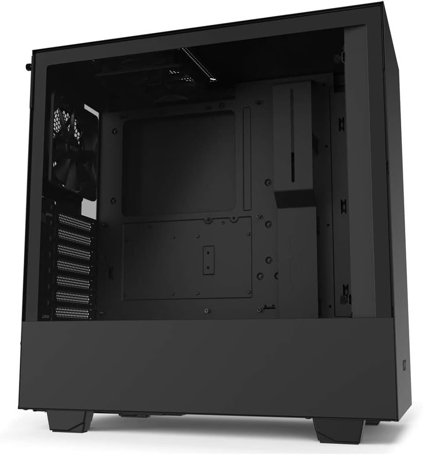 NZXT H510 Elite - CA-H510E-B1 - Premium Mid-Tower ATX Case PC Gaming Case - Dual-Tempered Glass Panel - Front I/O USB Type-C Port - Vertical GPU Mount - Integrated RGB Lighting - Black