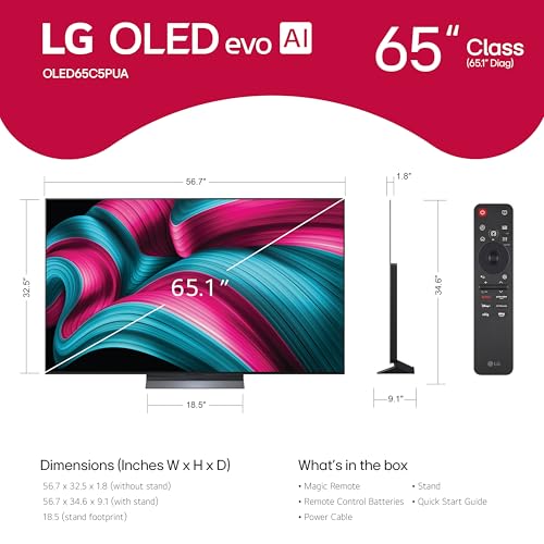 LG 55-Inch Class OLED evo AI 4K C5 Series Smart TV Y73906