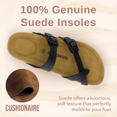 CUSHIONAIRE Women's Luna Cork Footbed Sandal I795