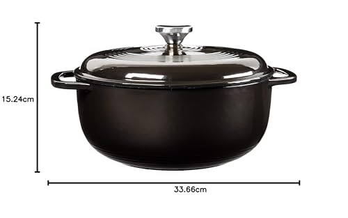 Lodge 6 Quart Enameled Cast Iron Dutch Oven with Lid, Indigo A835868