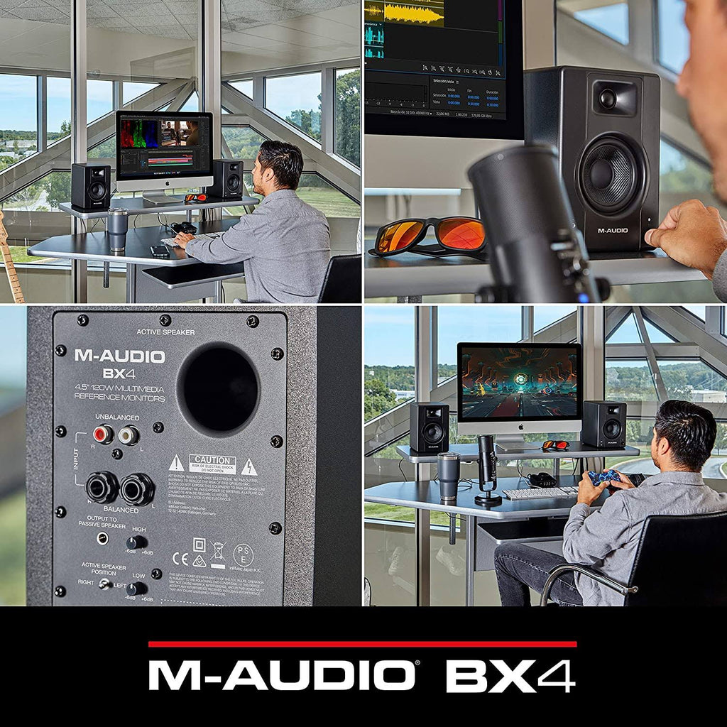 M-Audio BX4 Powered Reference Studio Monitors U270