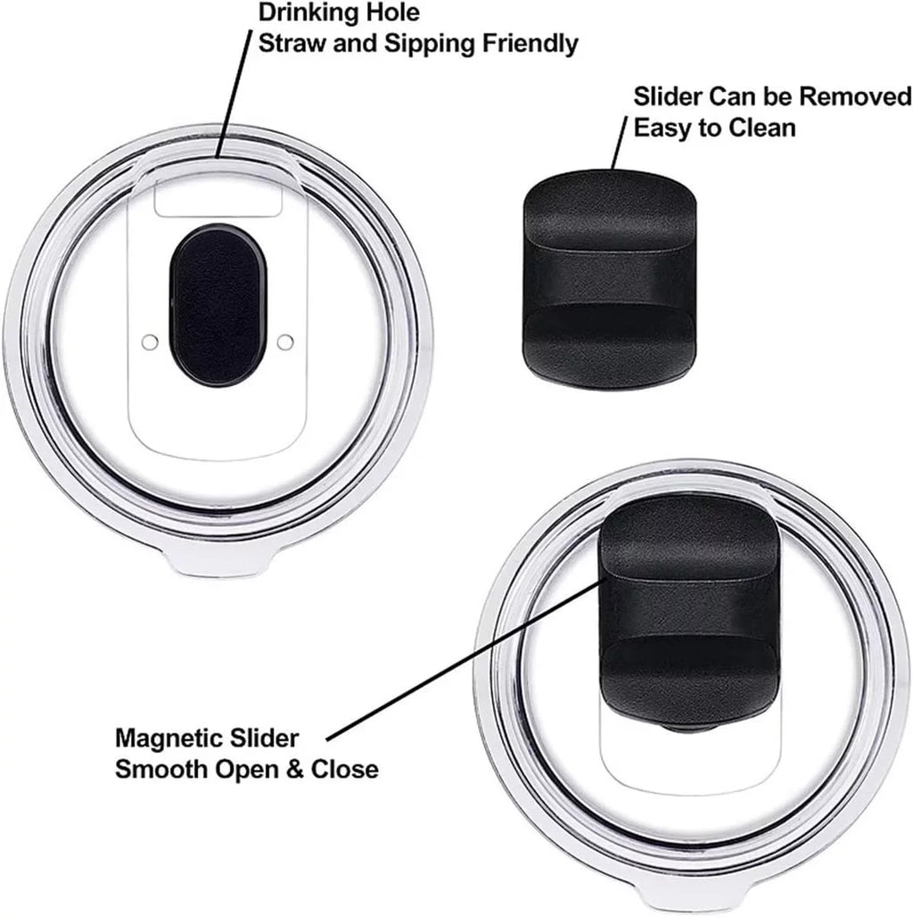 20oz Magnetic Tumbler Lid Replacement for YETI, Ozark Trail, RTIC (5 Pack) O7801