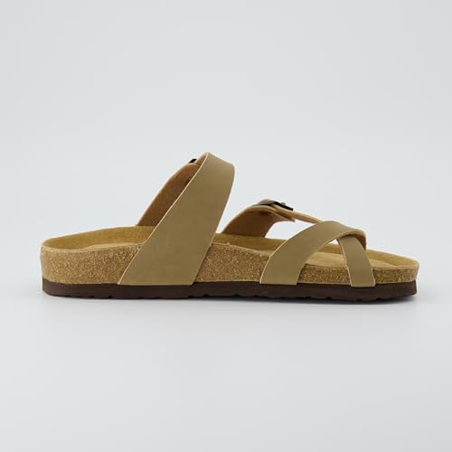 CUSHIONAIRE Women's Luna Cork Footbed Sandal I795