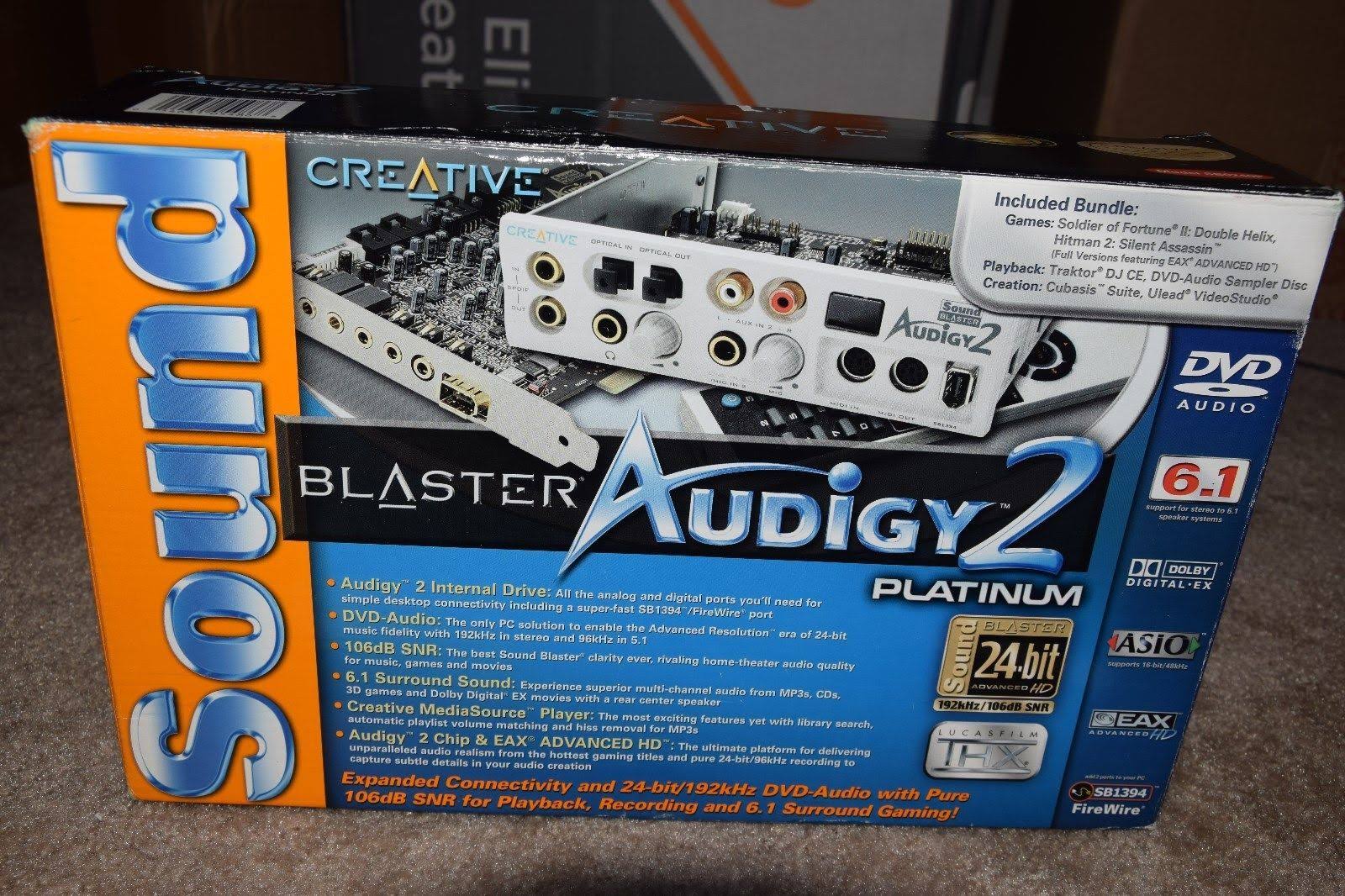 Creative Sound Blaster Audigy2 ZS Platinum Sound Card SB0010 J152