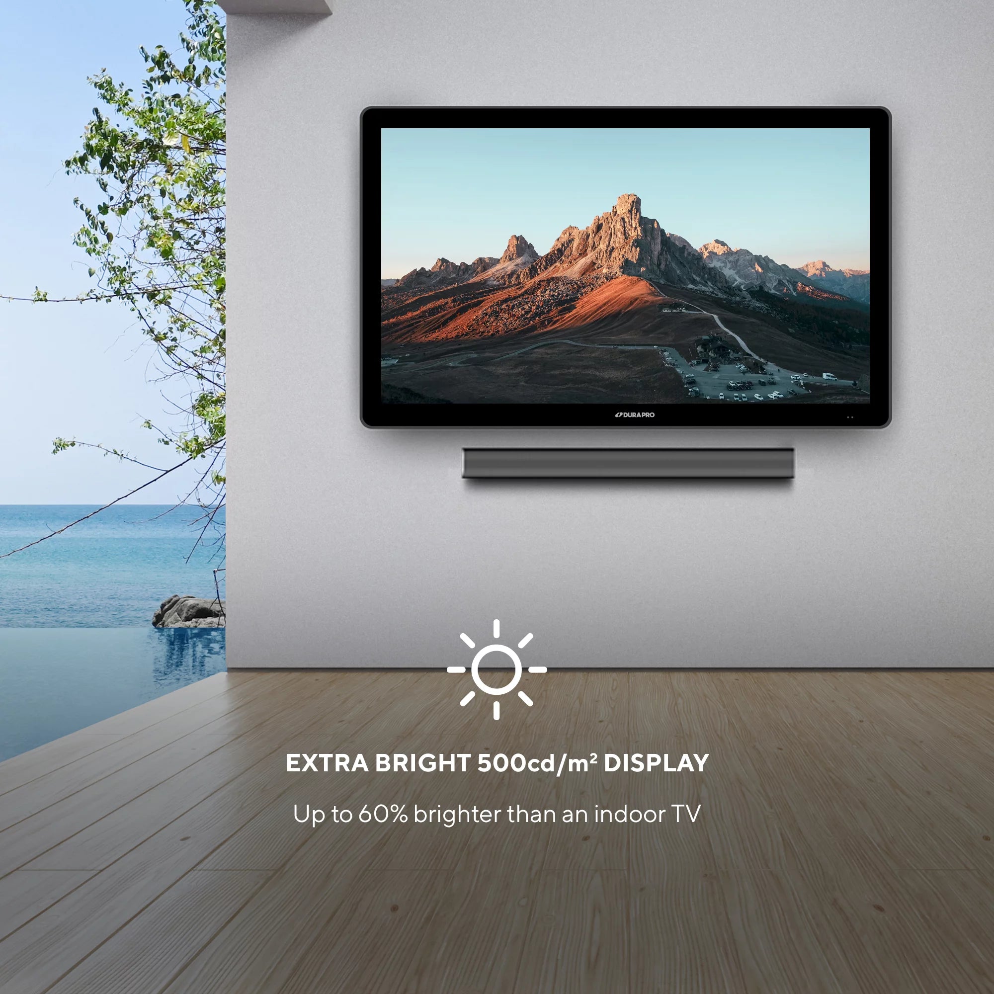Suncast 43" Outdoor Partial Shade 4K UHD LED TV with Waterproof Remote H7507