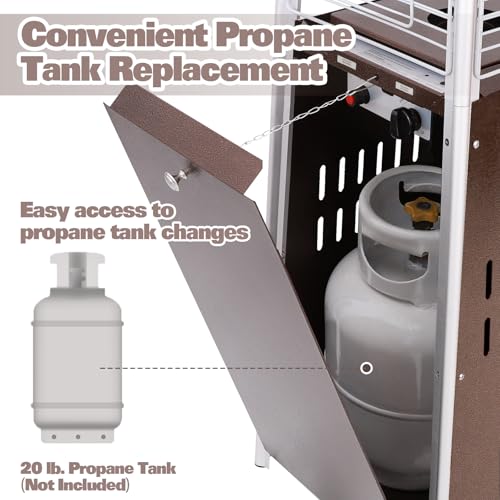 Hykolity Pyramid Patio Heater, 48000 BTU Propane, Bronze O1980