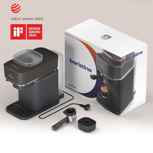 Philips Baristina Espresso Machine, Compact, 16 Bar Pump Pressure, Black B155