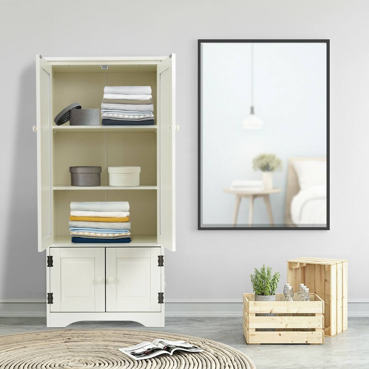 Accent Storage Cabinet with Adjustable Shelves, White K5471