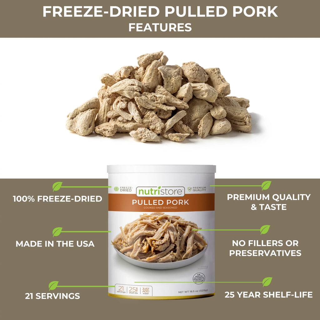 Nutristore Freeze-Dried Pulled Pork No. 10 Can A589580