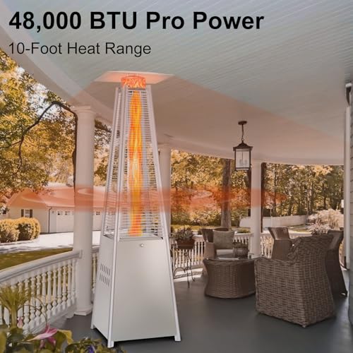 Hykolity Pyramid Patio Heater, 48000 BTU Propane, Bronze O1980