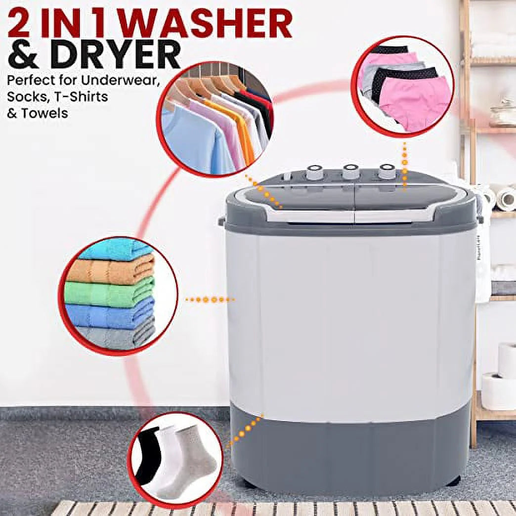 Pure Clean Compact 2-in-1 Portable Washer & Dryer V3292