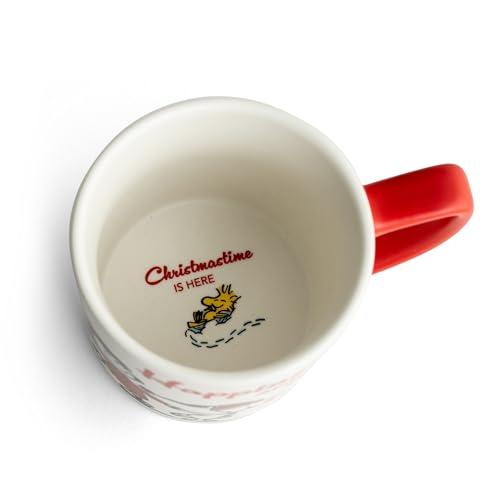 Peanuts Happiness And Cheer Ceramic Mug 14oz Red Z3971