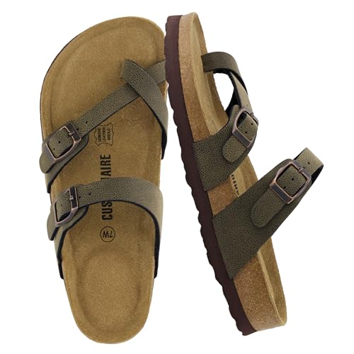 CUSHIONAIRE Women's Luna Cork Footbed Sandal I795