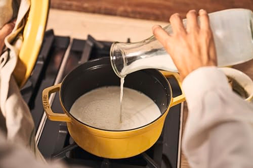 STAUB Cast Iron Dutch Oven 5.5-qt Round Cocotte, Black Matte P4487