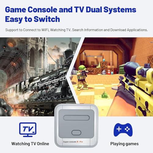 Kinhank Super Console X Pro Retro Game Console with 2 Wireless Controllers M563