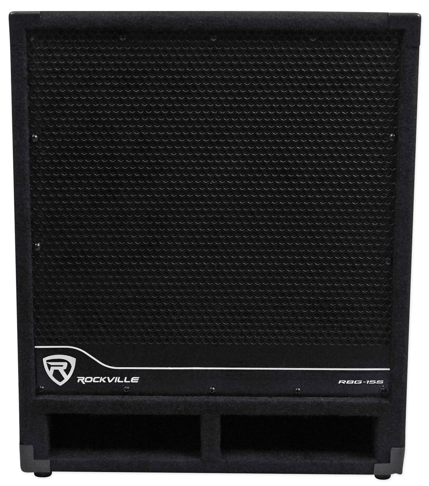 Rockville RBG15S 15x22 1600W Active Powered PA Subwoofer with Steel Casters R683031