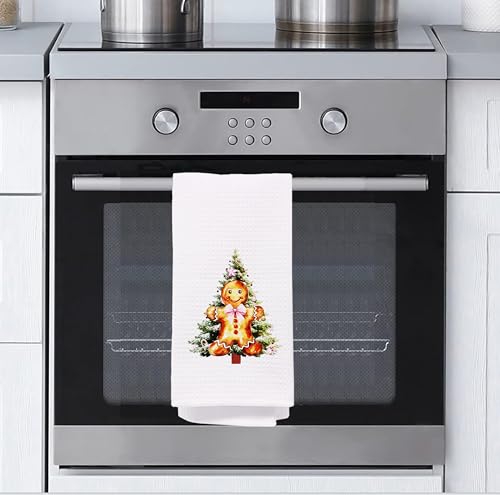 Christmas Tree Kitchen Towels - Neutral Christmas Hand Towels, 16 x 24 Inch V47794