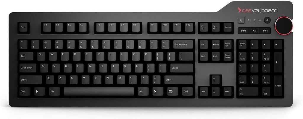 Das Keyboard 4 Professional Wired Mechanical Keyboard, Cherry MX Brown, Aluminum Top, Black D662147