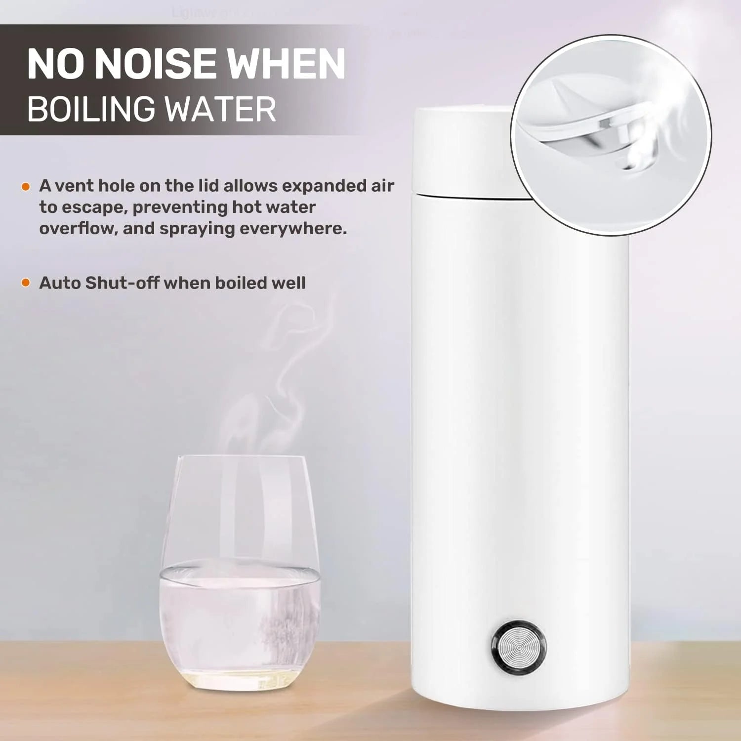 300ml Portable Electric Kettle Stainless Steel Travel M603965