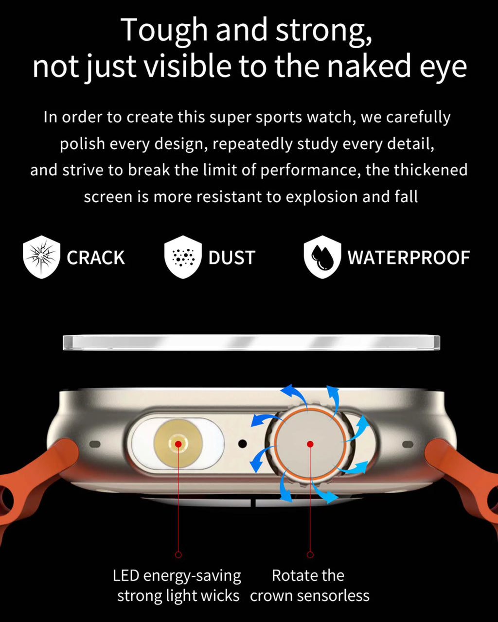 Ultra Smart Watch 2.1" Bluetooth Call IP68 Waterproof G360