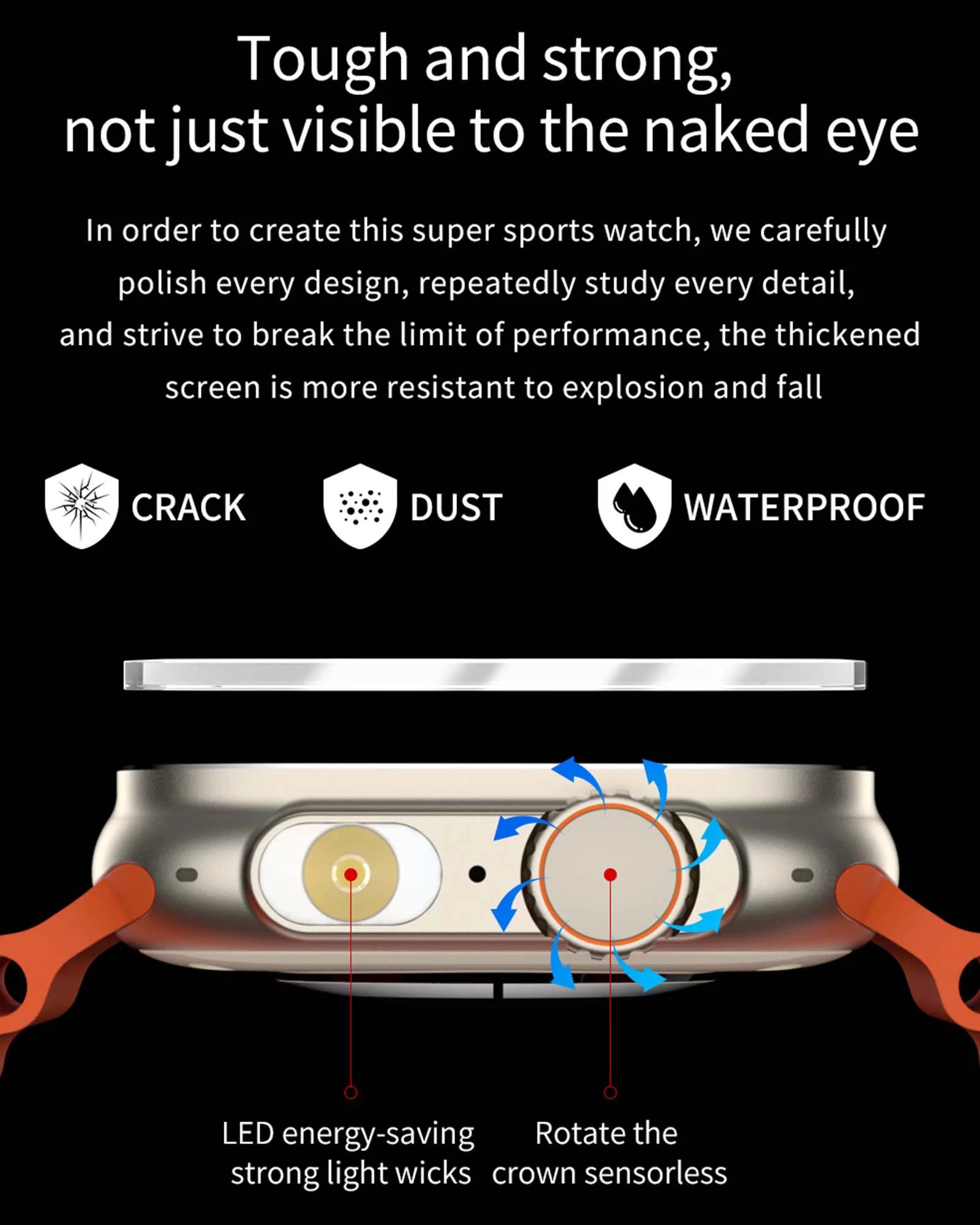 Ultra Smart Watch 2.1" Bluetooth Call IP68 Waterproof G360