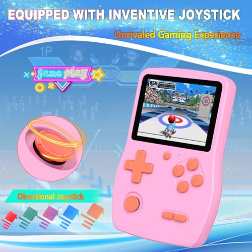 Great Boy 32 Bit Handheld Game Console with 139 Games, 3.0 Inch IPS Screen, Blue G9348
